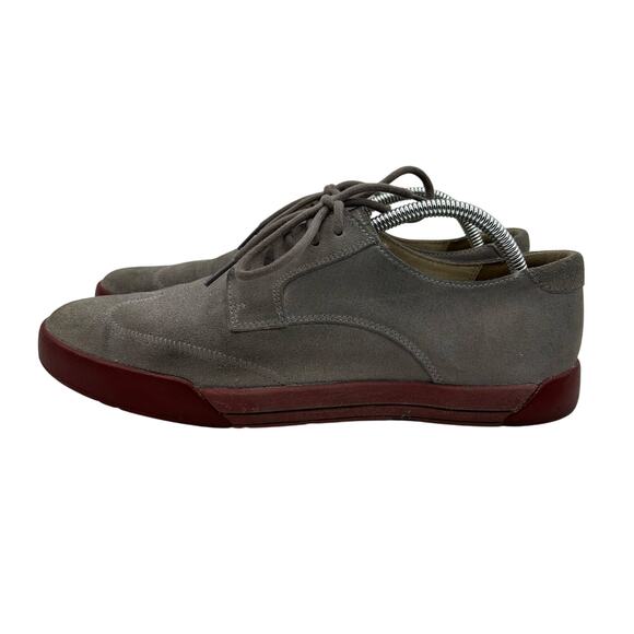 Cole Haan Air Jasper Shoes Mens Size 9.5‎ Gray Wingtip Oxford Lace Suede Nike - Picture 1 of 7